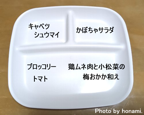 鶏むねと小松菜　献立